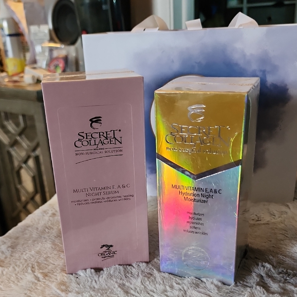 Secret Collagen Night Serum and Moisturizer Set
